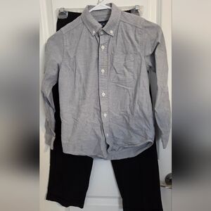 Place Casual Gray Button-Down Shirt